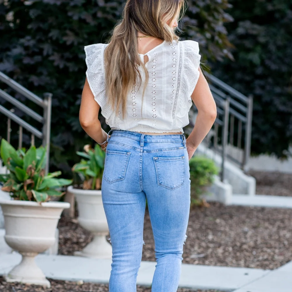 H.P.  KANCAN DISTRESSED SKINNY JEANS - Picture 4 of 6